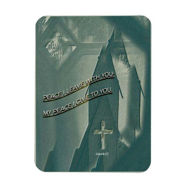 Íman Fé cristã religiosa Paz Eu Deixo com Você  (Vertical)