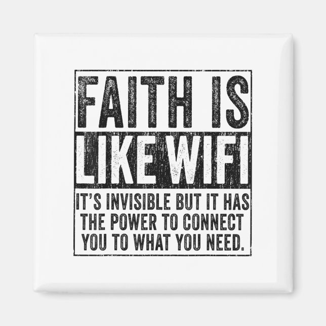 Íman Fé É Como Deus Wifi Jesus Cristão Religioso F (Frente)