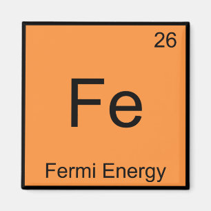Íman Fe - Energia de Fermi Símbolo de Elemento de Quími