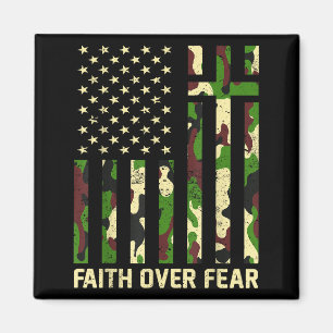 Íman Fé Sobre o Medo Camuflagem da Bandeira Americana C
