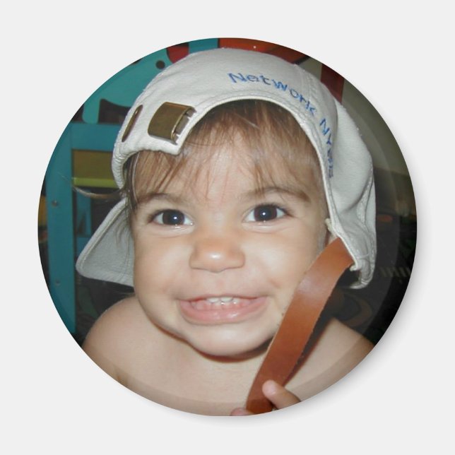 Íman Feche e feche o ímã de fotos personalizado (Frente)