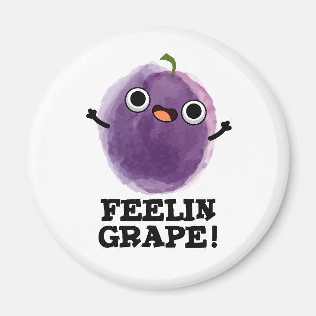 Íman Feelin Grape Engraçado Fruta (Frente)