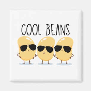 Íman Feijões legal Engraçados Feijões Bonitos com Óculo