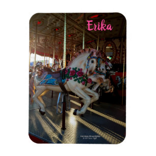 Íman Feira de Carrossel Feliz-Jovem Cavalo