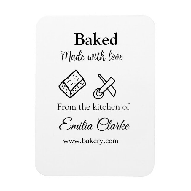 Íman Feita com amor, empresa de padaria adiciona textur (Vertical)