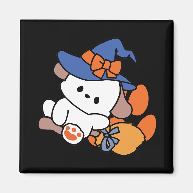 Íman Feiticeira de pata no treinamento - Cão de Hallowe (Frente)