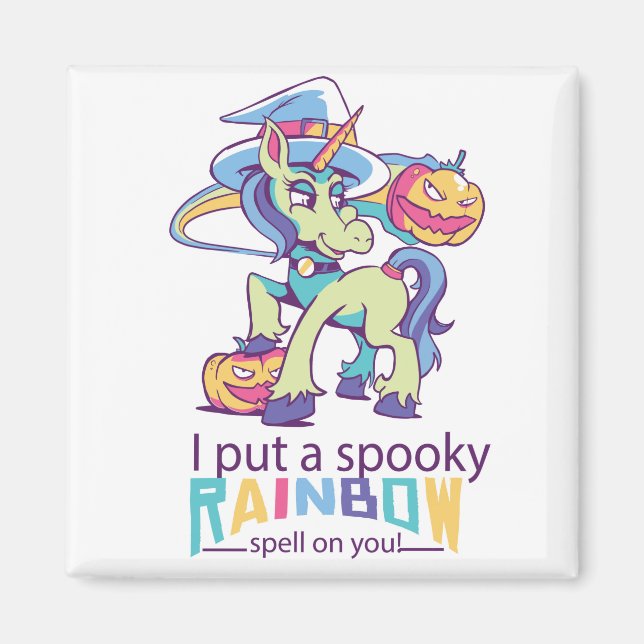 Íman Feiticeira Spookit Espell Halloween Unicorn (Frente)