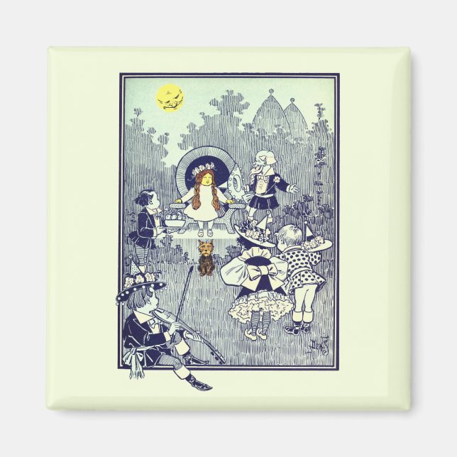 Íman Feiticeiro de Oz, Dorothy encontra os Munchkins (Frente)