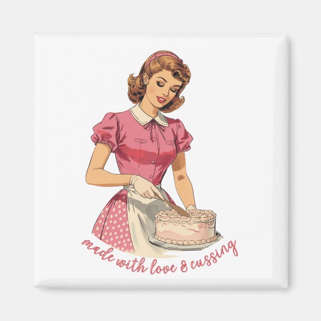 Íman Feito Com Amor e Xingamentos Ilustração de Dona de (Frente)