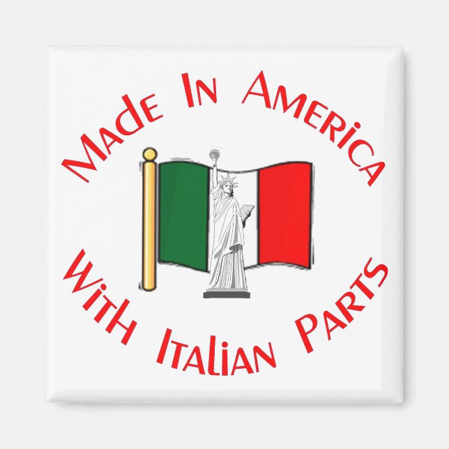 Íman Feito em americano com o Magnet de Partes Italiana (Frente)