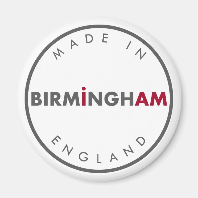 Íman Feito em Birmingham Maget (Frente)