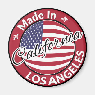 Íman Feito em Los Angeles California Stars Stripes Flag
