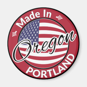Íman Feito em Portland Oregon USA Flag