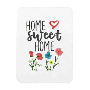 Íman Felicidade Citação Lar Flores De Casa Doces
