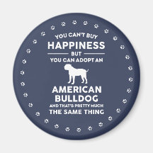 Felicidade de adoção do Bulldog Americano