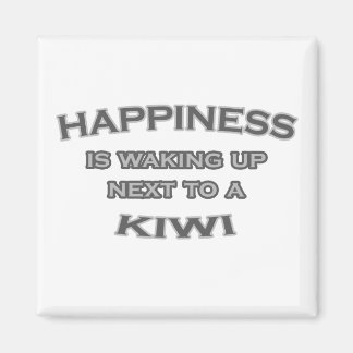 Íman Felicidade está acordando perto de um Kiwi