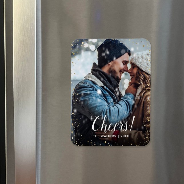 Íman Felicidades | Glitz Faux Glitter Overlay (Criador carregado)