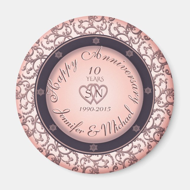 Íman Feliz 10º Aniversário (Frente)