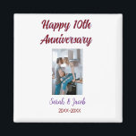 Íman Feliz 10º aniversário foto casal d<br><div class="desc">design</div>