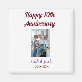 Íman Feliz 10º aniversário foto casal d