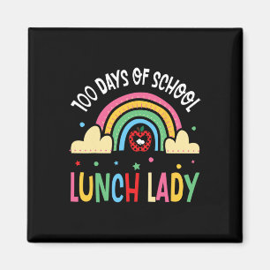 Íman Feliz 100 Dias De Almoço Escolar Lady Rainbow Cele