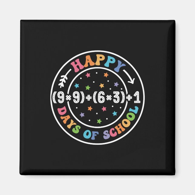 Íman Feliz 100 Dias De Fórmula De Matemática Escolar 10 (Frente)