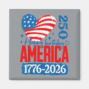 Íman Feliz 250º Aniversário Aamerica 1776 2026 EUA 250