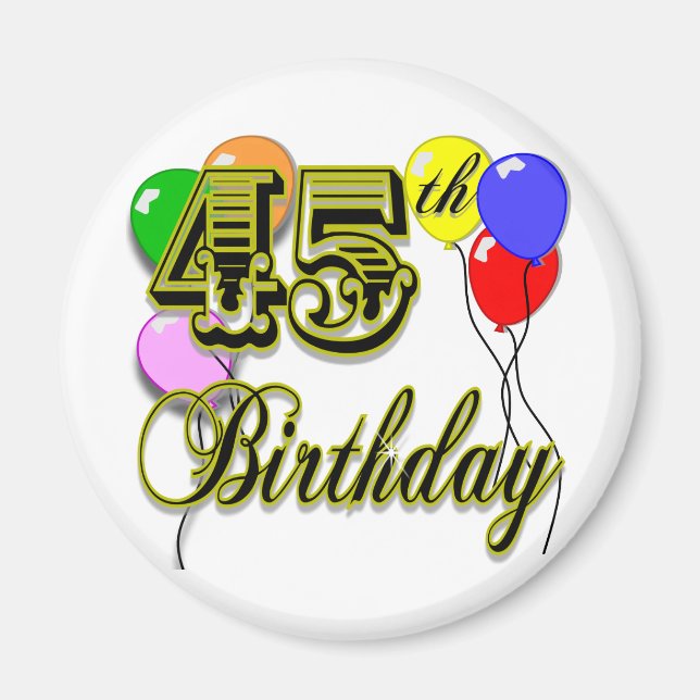 Íman Feliz 45º aniversário do Merchandise (Frente)