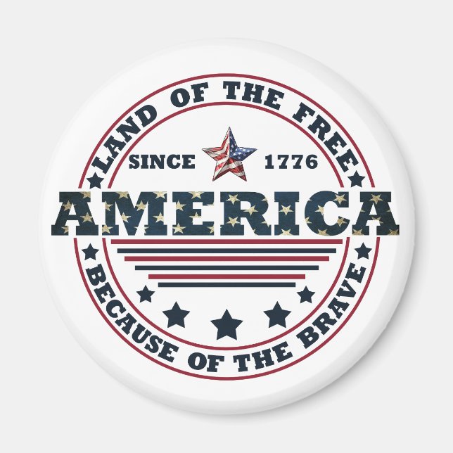 Íman Feliz 4 de julho (Frente)