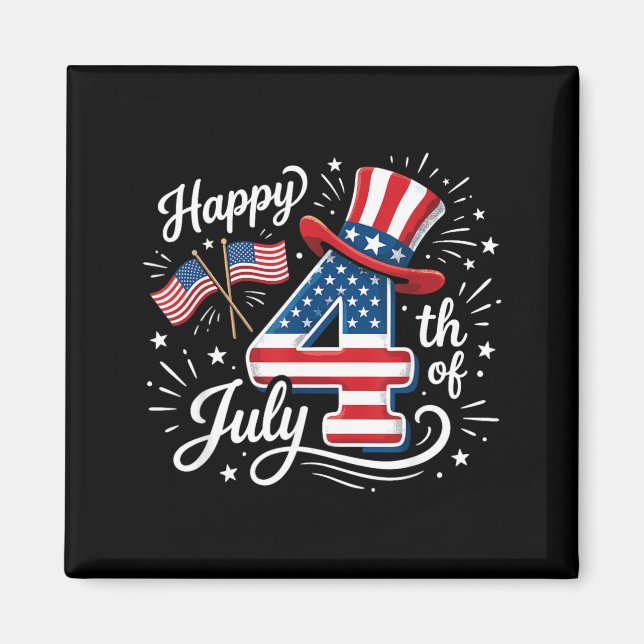 Íman Feliz 4 de julho (Frente)