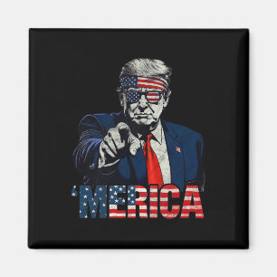 Íman Feliz 4 de Julho América Trump Bandeira Americana