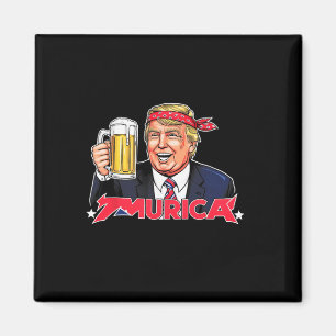Íman Feliz 4 de julho Bandeira Americana Merica Trump