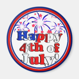 Íman Feliz 4 de julho com o Fireworks