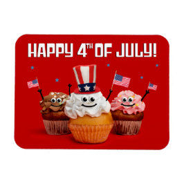 Íman Feliz 4 de julho Cupcakes Patrióticos