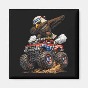 Íman Feliz 4 de Julho Dabbing Eagle Meninos Aniversário