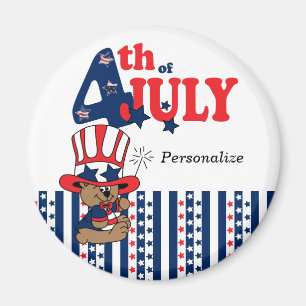 Íman Feliz 4 de julho de Bear