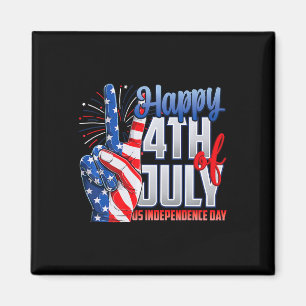 Íman Feliz 4 de Julho Dia da Independência Bandeira Pat
