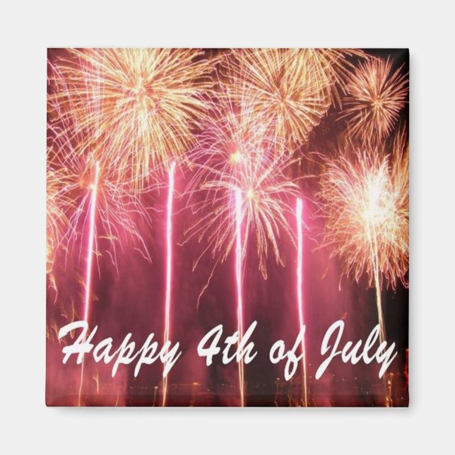 Íman Feliz 4 de Julho Ímã (Frente)