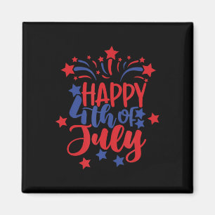 Íman Feliz 4 de Julho para Homens Mulheres Crianças 