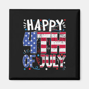 Íman Feliz 4 de Julho Patriótico Americano Bandeira EUA