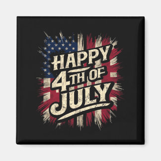 Íman Feliz 4 de Julho Patriótico Bandeira Aamericana 4 