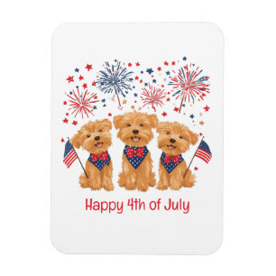 Íman Feliz 4 De Julho, Yorkie Dogs