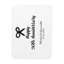 Íman Feliz 50º aniversário adicionar nome do casal data