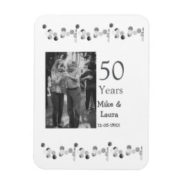 Íman Feliz 50º aniversário adicionar nome do casal data