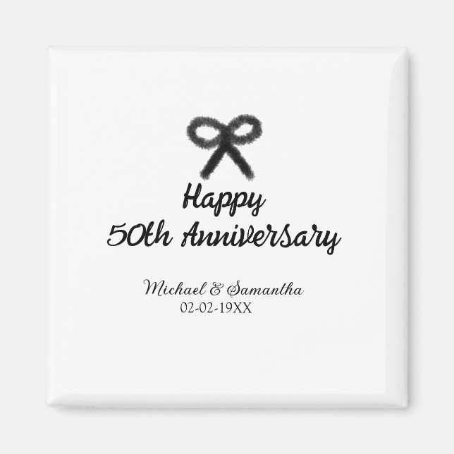 Íman Feliz 50º aniversário adicionar nome do casal data (Frente)
