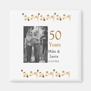 Íman Feliz 50º aniversário adicionar nome do casal data
