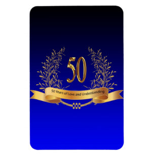 Íman Feliz 50º aniversário de casamentoFoto flexível
