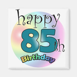 Íman Feliz 85º aniversário (blauw)