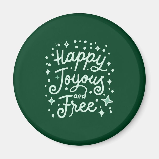 Íman Feliz, alegre, livre, agradecido, Natal (Frente)
