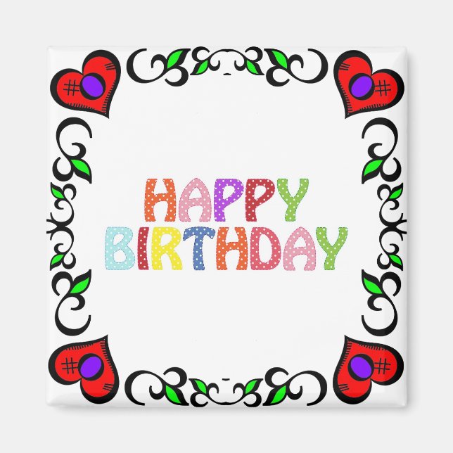 Íman Feliz Aniversário (Frente)